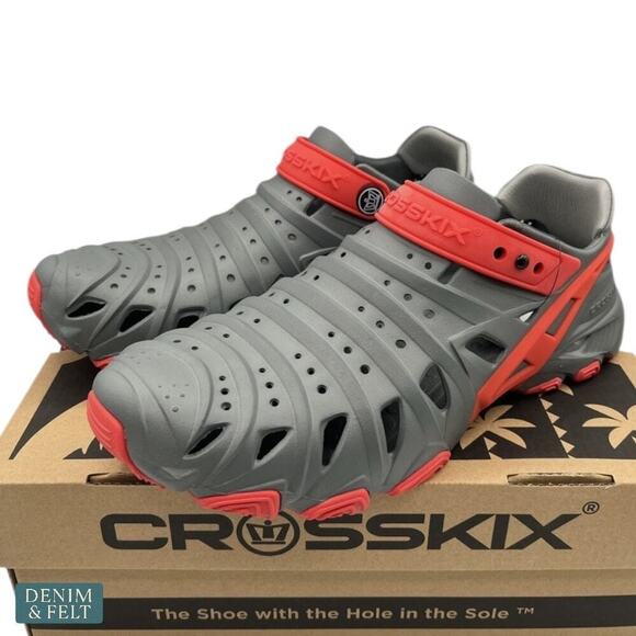 Crosskix 2.0 Red Dawn Hybrid Water Shoes Gray Red Outdoor Boating Hiking Beach - Picture 6 of 15